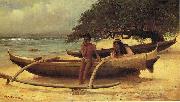 unknow artist Hawaiian Canoe, Waikiki, France oil painting artist